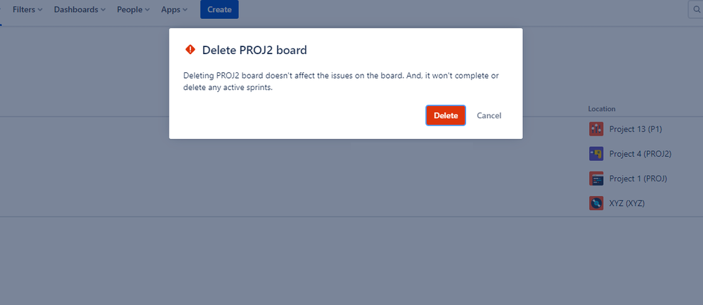 Jira Software screenshot showing View All Boards button